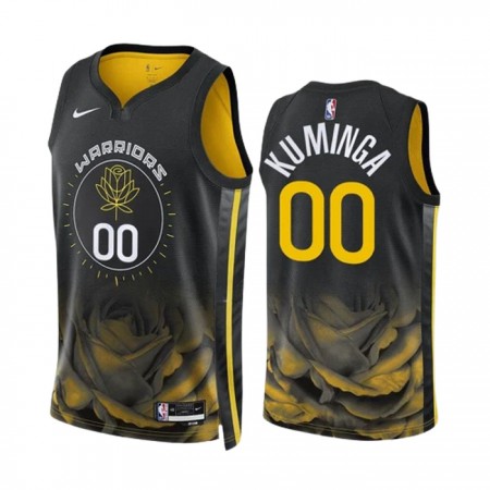 Dres Golden State Warriors Jonathan Kuminga 00 Nike 2022-23 City Edition Crno Swingman